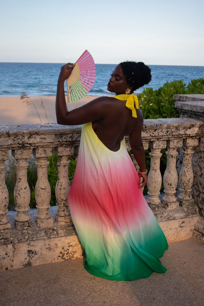 Sunset Ombre Serenade Maxi Dress